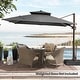 preview thumbnail 83 of 85, 11 x 11 FT Outdoor Square Patio Cantilever Offset Umbrella with Crank and 360 Degrees Rotation