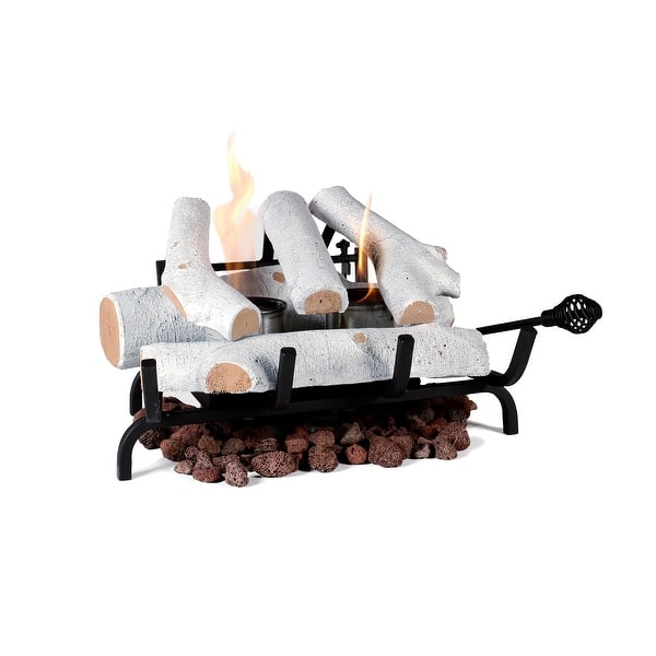 Ventless Gel Fuel Fire Log Insert Birch 18" Bed Bath & Beyond