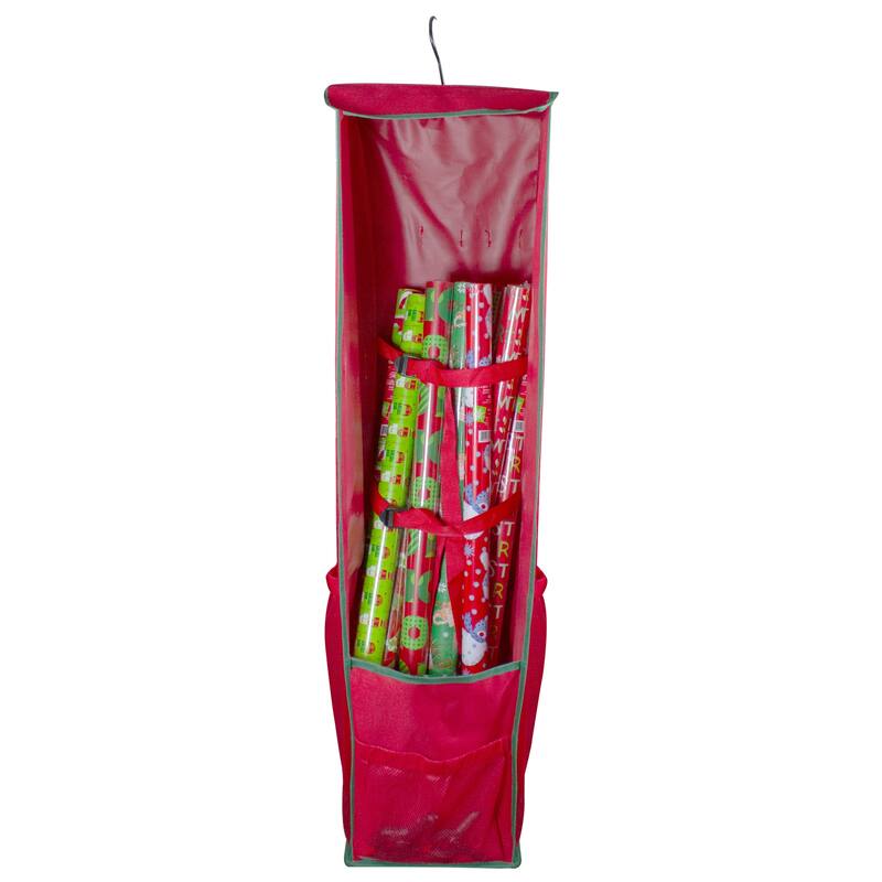 36" hanging Christmas Decor Organizer Storage Bag 36" Red Green