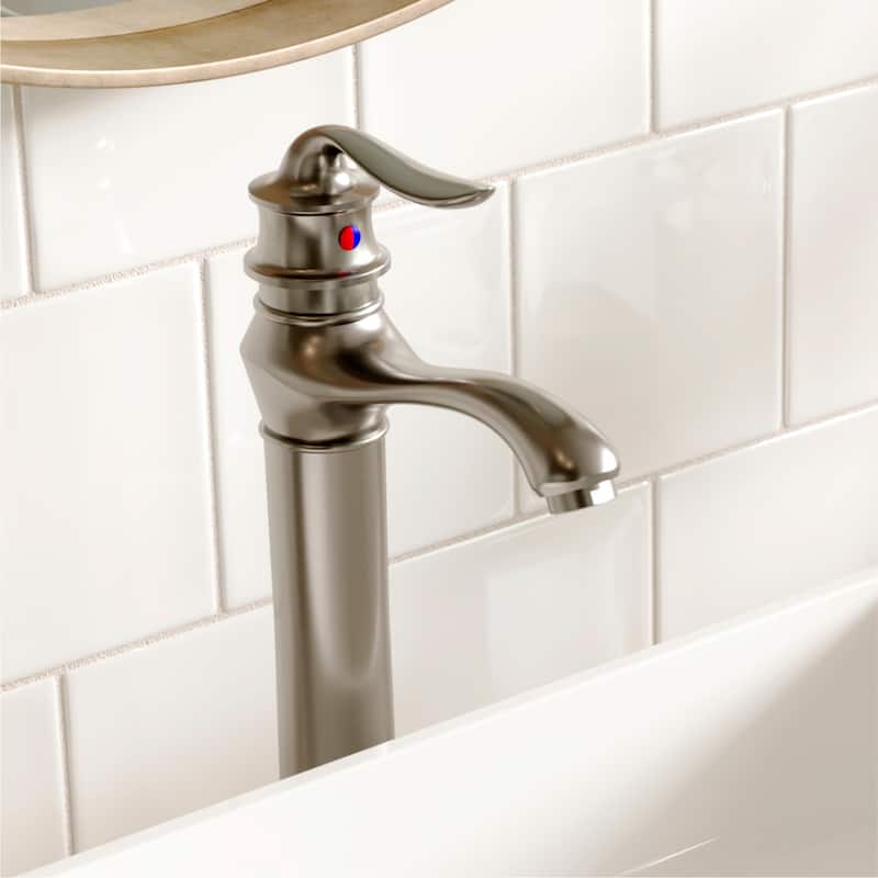Karran Dartford Single Hole Single Handle Vessel Bathroom Faucet with Matching Pop-up Drain