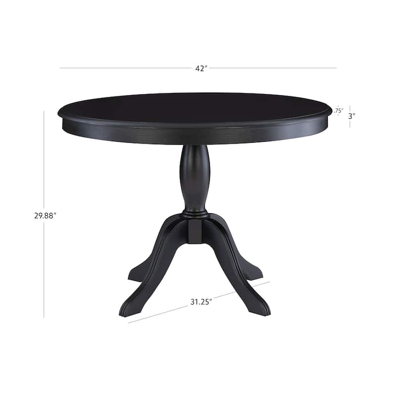 Josie Black Wooden 4-Piece Nook Table and Dining Chair Set with 2 Chairs