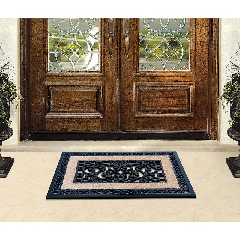 A1HC Highly Durable Decorative Rubber and Coir Molded Doormat