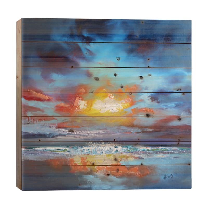 Uist Cloud II Print On Wood by Scott Naismith - Multi-Color - 26x26x1.5