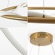 preview thumbnail 7 of 24, Nuvola 25" Contemporary Minimalist 360 Adjustable Silicone Neon Rope Dimmable Integrated LED Chandelier, by JONATHAN Y