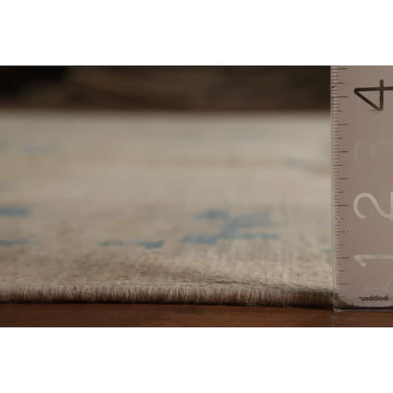 Hand Knotted Oriental 100% Wool Carpet Transitional All-Over Beige & Ivories Oushak Area Rug - 11' 9'' X 9' 0''