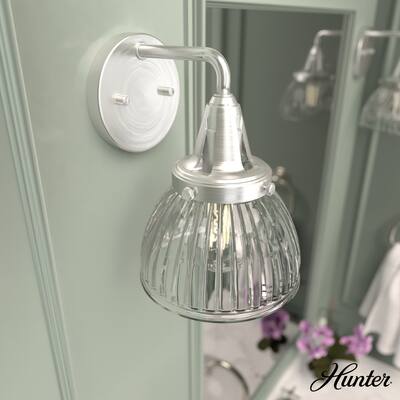 Hunter Cypress Grove 1-Light Wall Sconce - Hallway, Bathroom, Bedroom - Industrial, Transitional, Contemporary - Damp Rated!