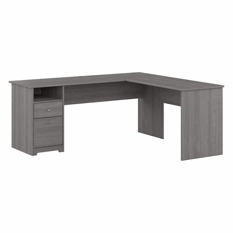72W L-shaped Computer Desk with Drawers by Bush Furniture
