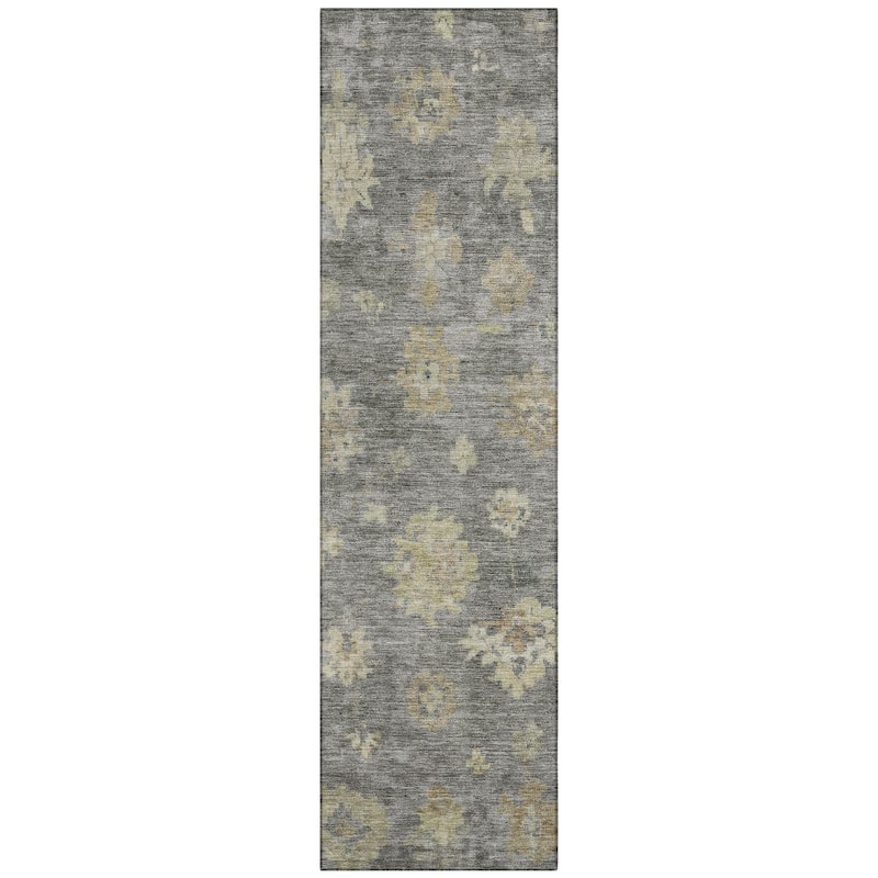 Machine Washable Indoor/ Outdoor Casual Traditional Chantille Rug