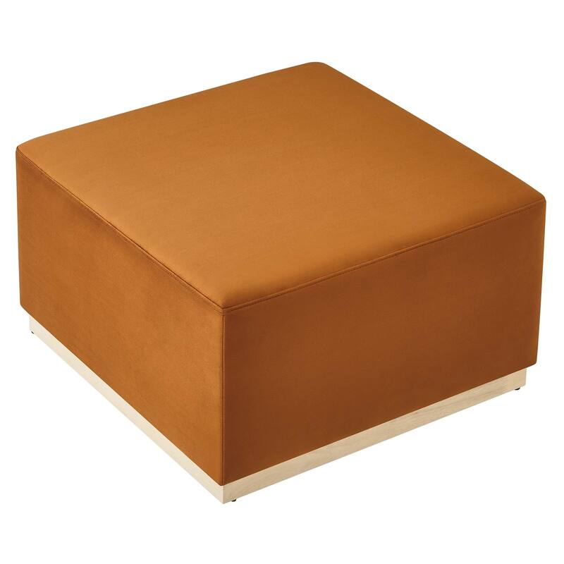 Tilden 17"/28" Square Performance Velvet Upholstered Ottoman