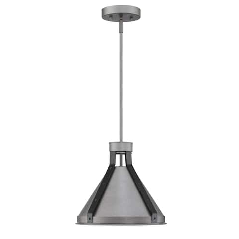 Westinghouse Lighting Pennsauken One Light Indoor Pendant, Industrial Steel Finish with Iron Accents - 1-Light