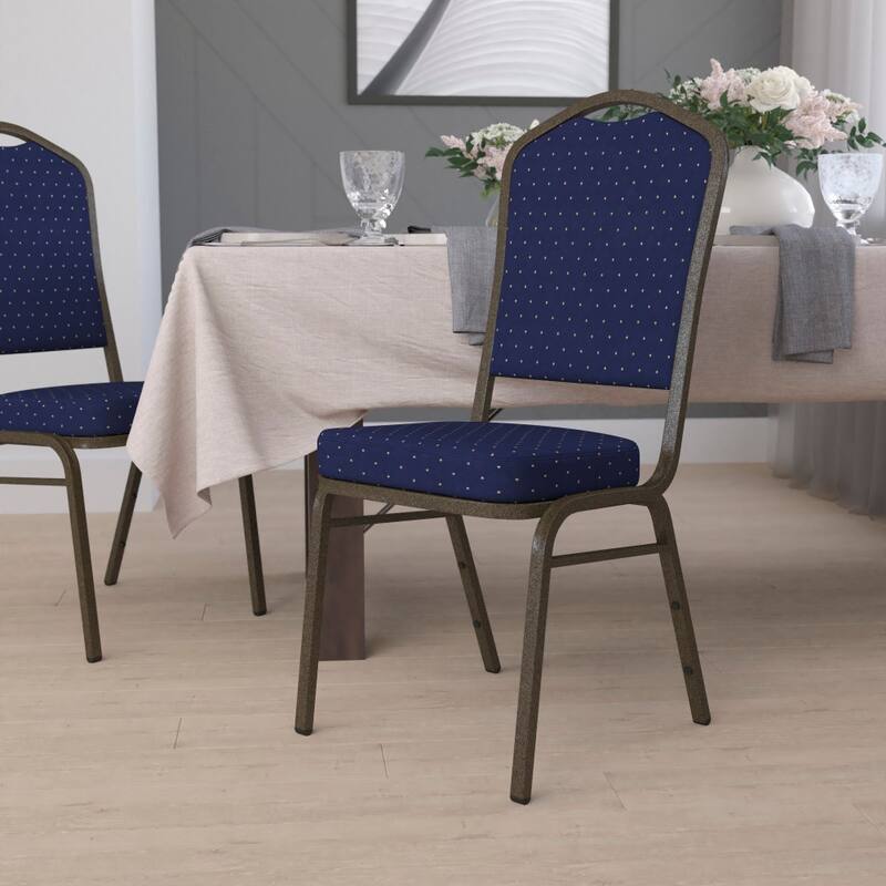 4 Pack Crown Back Stacking Banquet Chair - 20.25"D x 17.25"W x 38"H