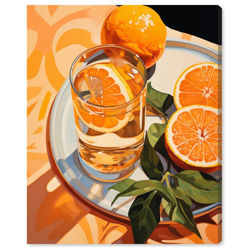 Wynwood Studio Canvas Drinks and Spirits Naranjas Orange and Army Green Traditional Wall Art Canvas Print