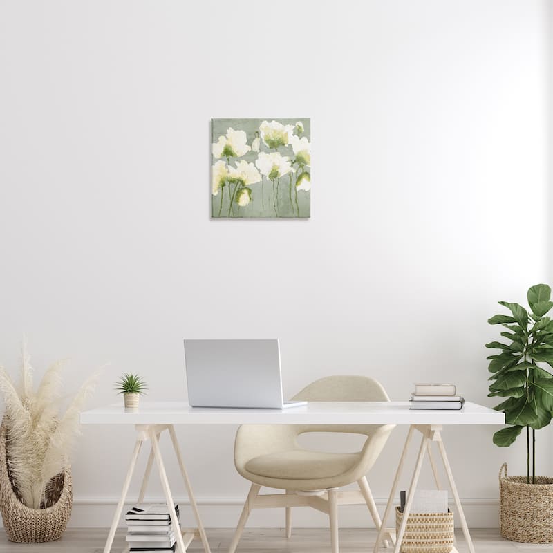 Stupell Modern White Flower Blooms Canvas Wall Art Design By Vanessa Austin