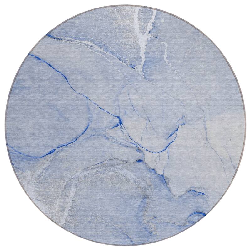 Dava Contemporary Abstract Weather Resistant Blended Style Outdoor Rug