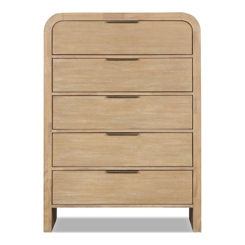 Furniture of America Elowyn 3-Piece Natural Solid Wood Chest and 2-Nightstand Bedroom Set