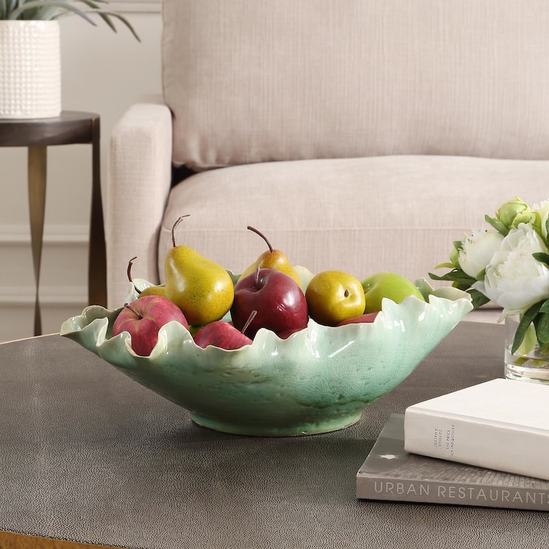 Uttermost 18226 Lila 17-1/4" Wide Ceramic Decorative Bowl