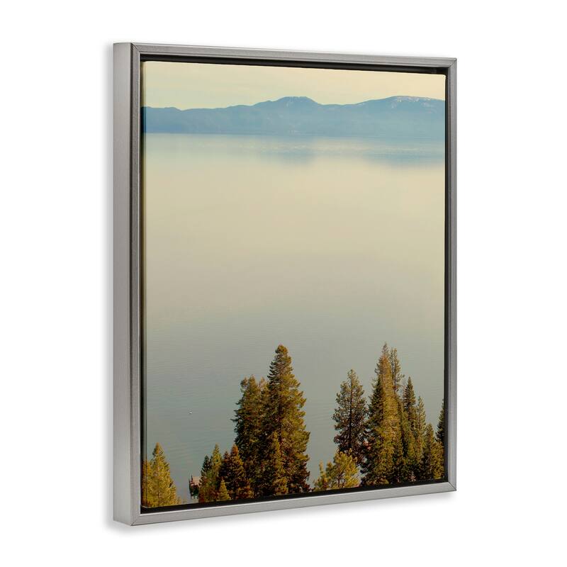 Stupell Pure Bliss Lake View Framed Floater Canvas Wall Art Design By Gemma Bardot