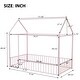 preview thumbnail 18 of 28, Twin Size Metal House Bed Frame with Fence & Roof