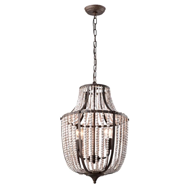 Nori 16 Inch Antique Beads Bohemian Pendant Chandelier 2-Light