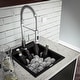 preview thumbnail 37 of 65, Karran QT-825 Drop-in 15-3/4" Single Bowl Quartz Composite Kitchen Sink