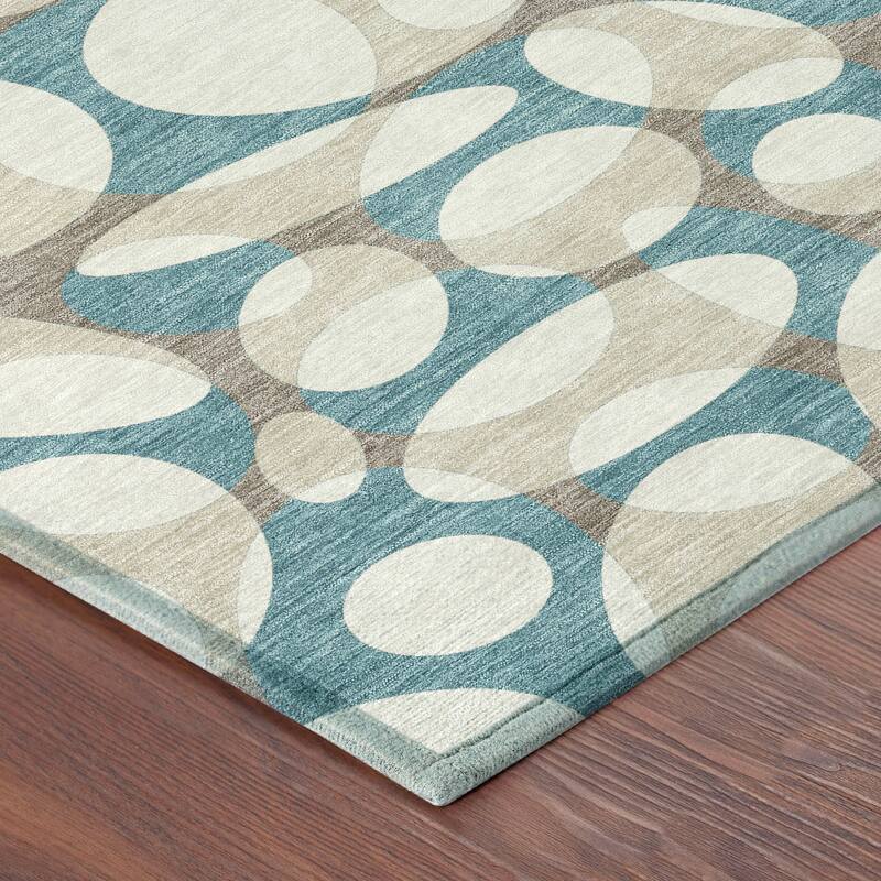 Machine Washable Indoor/ Outdoor Contemporary Saline Chantille Rug