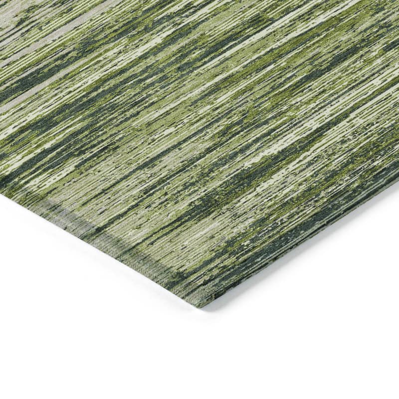 Machine Washable Indoor/ Outdoor Chantille Abstract Stripe Rug