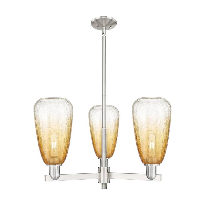 Innovations Lighting Downtown Urban - Brookhaven Almond - 3 Light 18" Stem Hung Chandelier