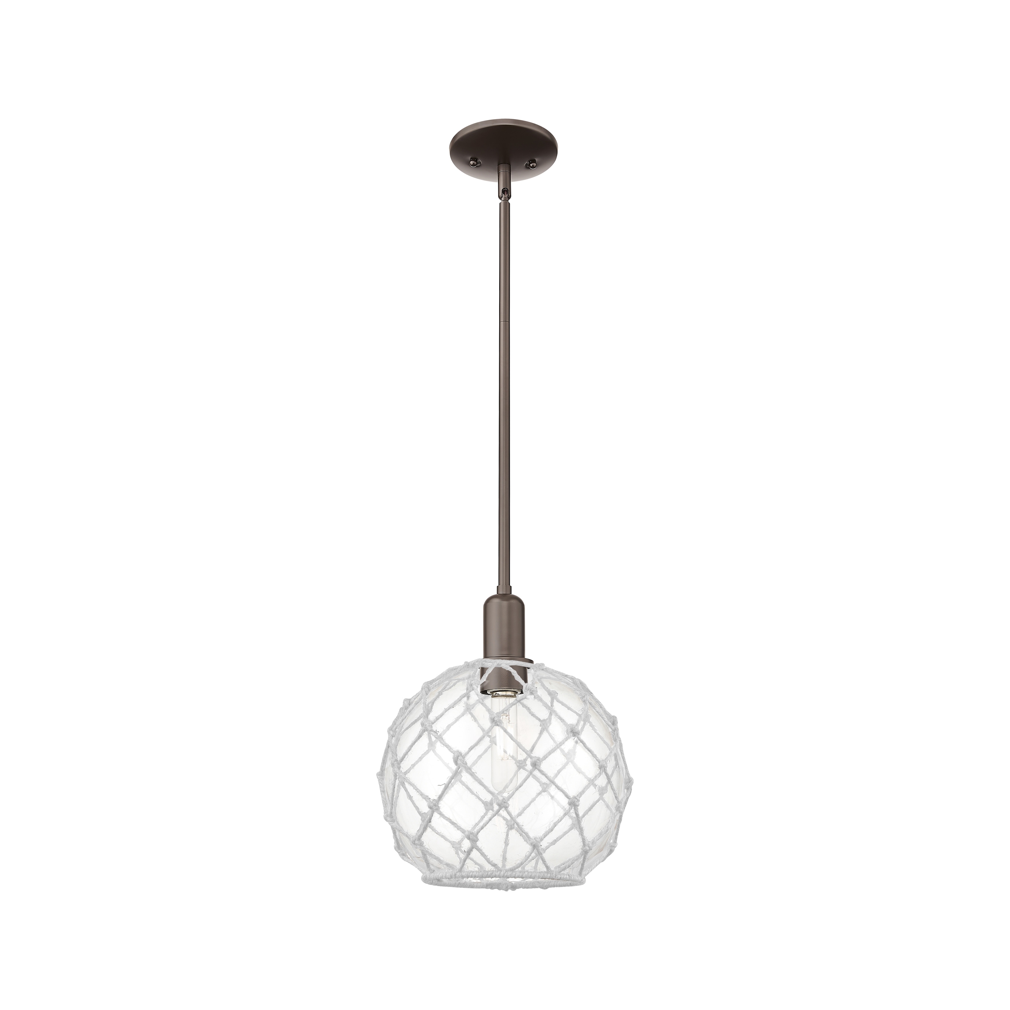 Innovations Lighting Endless Possibilities Arcadia - Farmhouse Rope - 1 Light 10" Stem Hung Mini Pendant