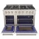 preview thumbnail 22 of 63, Professional 48 in. 6.7 cu. ft. Double Oven Natural Gas Range with 25K Power Burner, Convection Oven in Stainless Steel