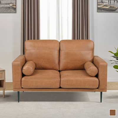 Antler Polished Microfiber Living Room Loveseat
