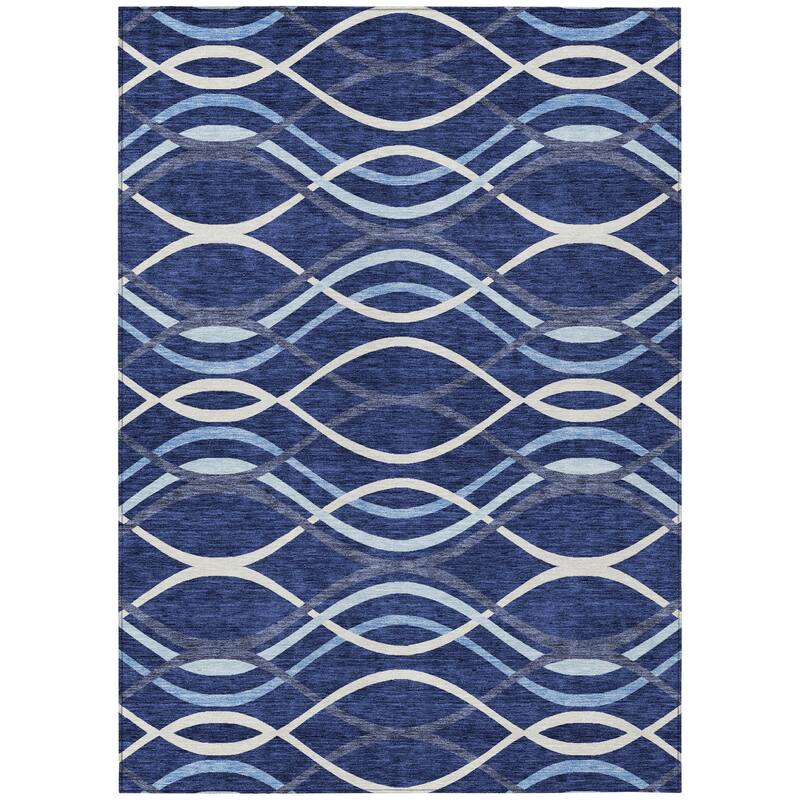 HomeRoots Abstract Transitional Rectangle Outdoor Rug