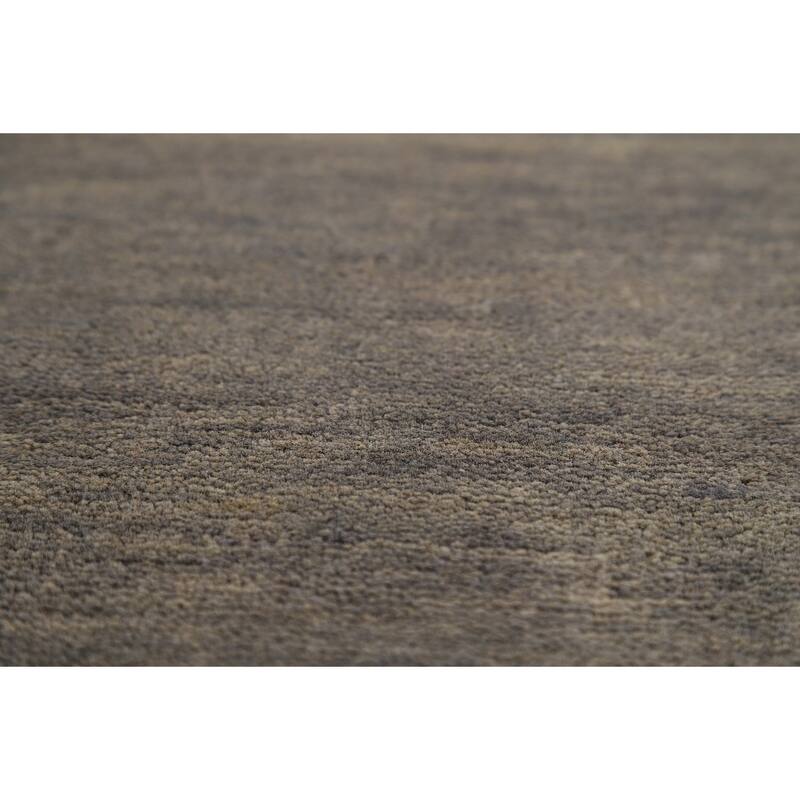 Gray Modern Gabbeh Oriental Foyer Rug Hand-Knotted Wool Carpet - 3'3"x 4'11"