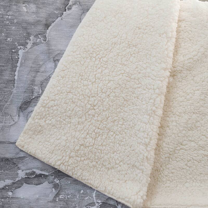 Premium Machine Washable Modern Abstract Sherpa Throw Blanket