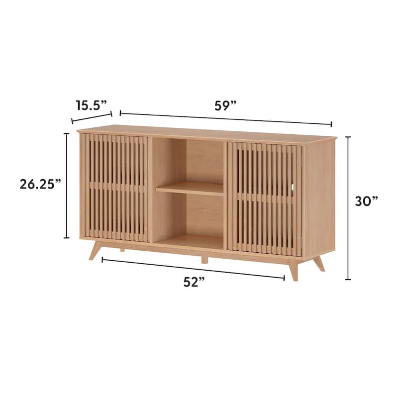 Plank and Beam Mid-Century Modern 2-Door Sideboard/TV Stand