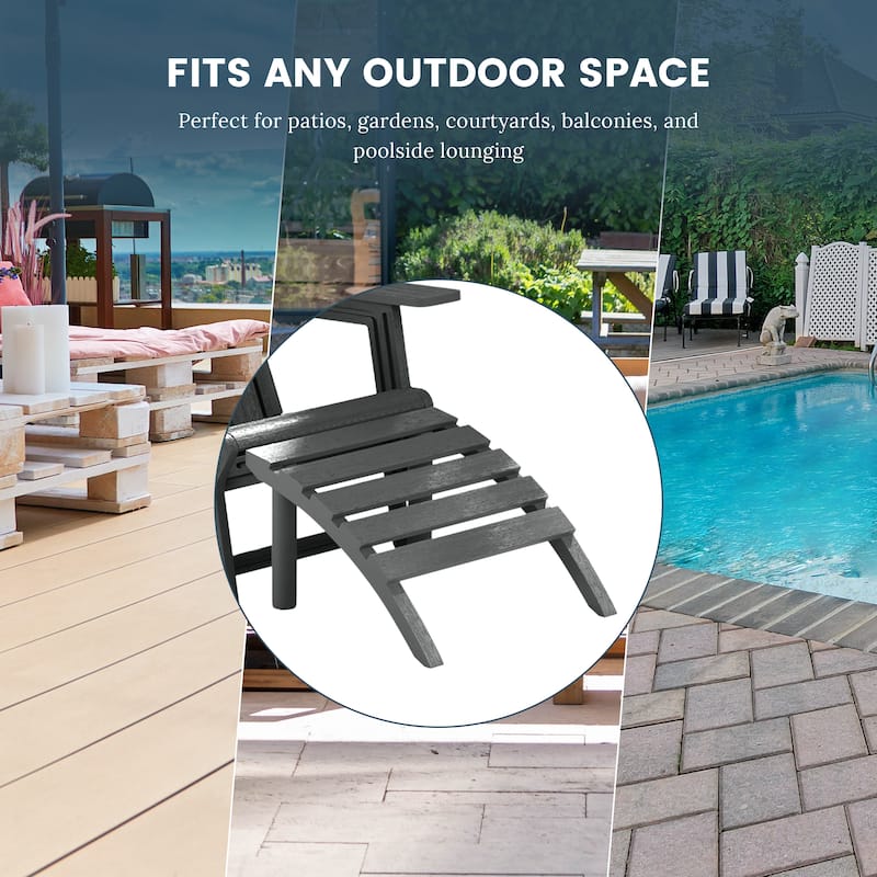 Polytrends Coastline Outdoor Poly Adirondack Ottoman