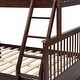 preview thumbnail 12 of 48, Kids and Baby Twin Over Full Wooden Bunk Bed with Drawers,Ladder