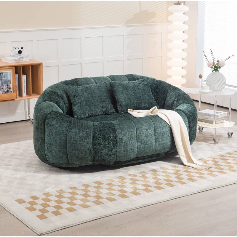 Bean bag chair, lazy sofa, durable and comfortable lounge chair - Green