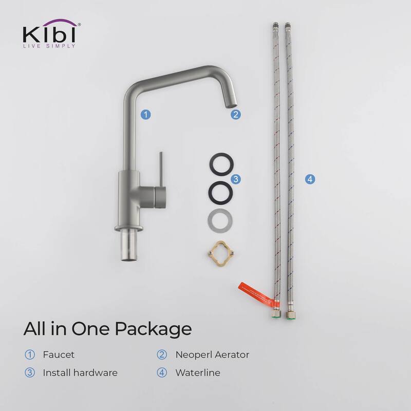 Single-Hole 1-Handle Kitchen Bar/Prep Sink Faucet