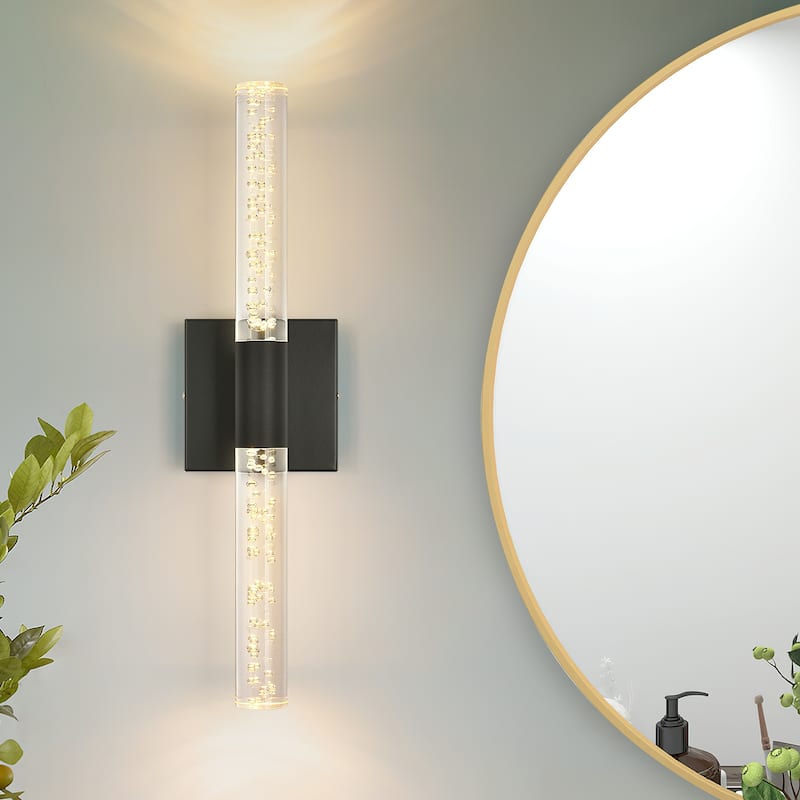 Starsky 2-Light 3000K Integrated LED Vanity Light Modern Linear Wall Sconce