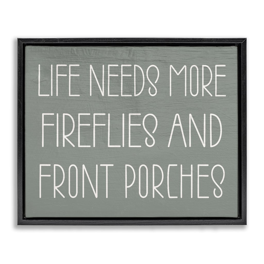 Stupell Fireflies & Front Porches Framed Floater Canvas Wall Art Design By Lil' Rue