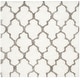 preview thumbnail 35 of 62, SAFAVIEH Handmade Barcelona Shag Attie Polyester Rug 5' Square - Ivory/Silver - Square