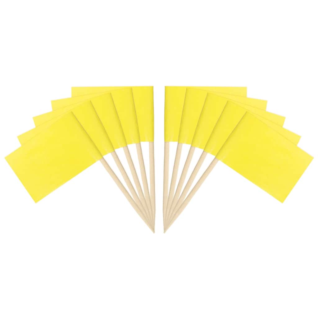 100 Pcs Flag Toothpicks Cheese Markers Colored Cake Toppers