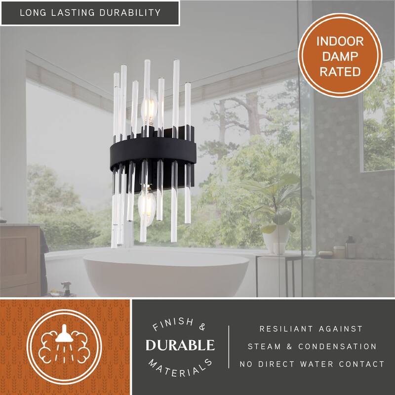 Vaxcel Lighting W0537 Delevan 2 Light 14" Tall Wall Sconce