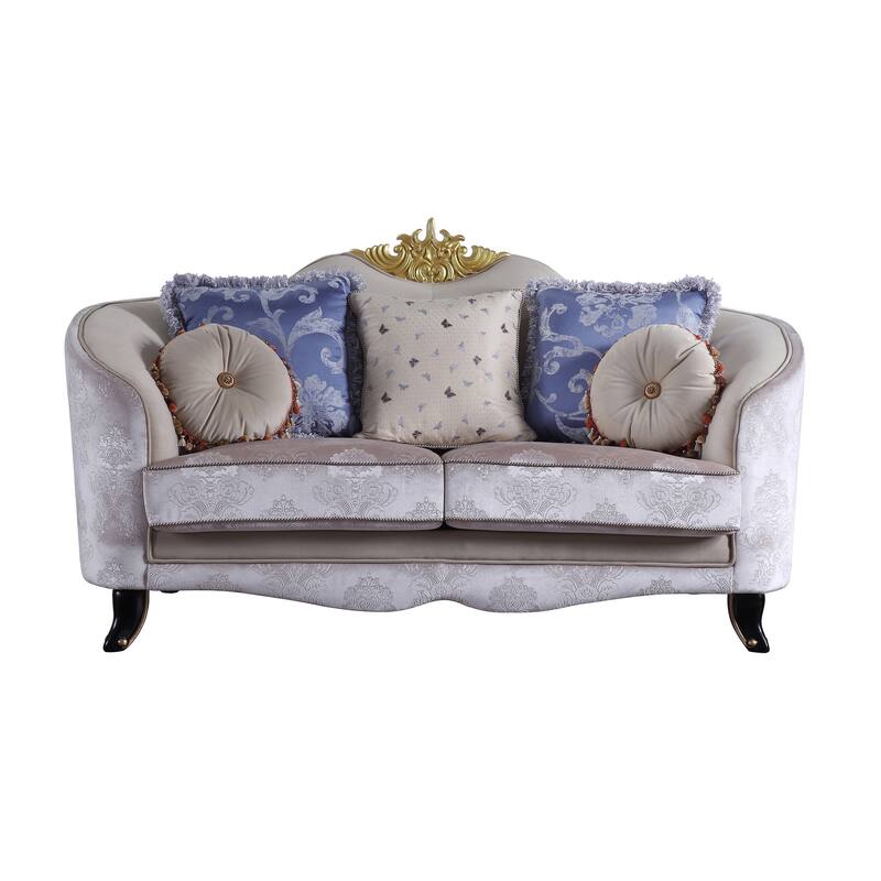 Peralta Cream Arched Backrest Loveseat