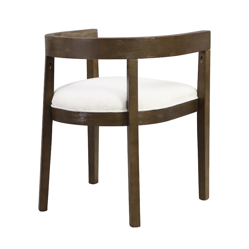 Ladieu Fabric and Wood Tub Dining Chairs （Set of 2）by Christopher Knight Home