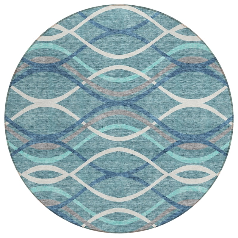 Machine Washable Indoor/ Outdoor Chantille Contemporary Deco Rug