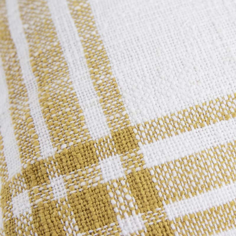 Plaid Woven Cotton Pillow Cover