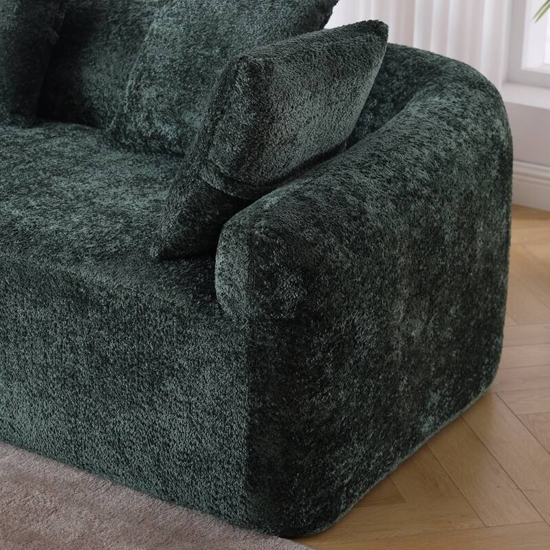 Living Room Oversized Comfy Boucle Sofa