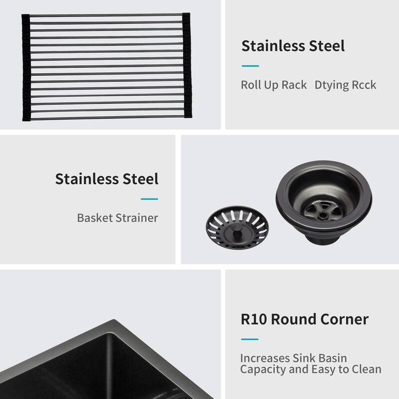 Farmhouse 16 Gauge Single Bowl Stainless Steel Kitchen Sink