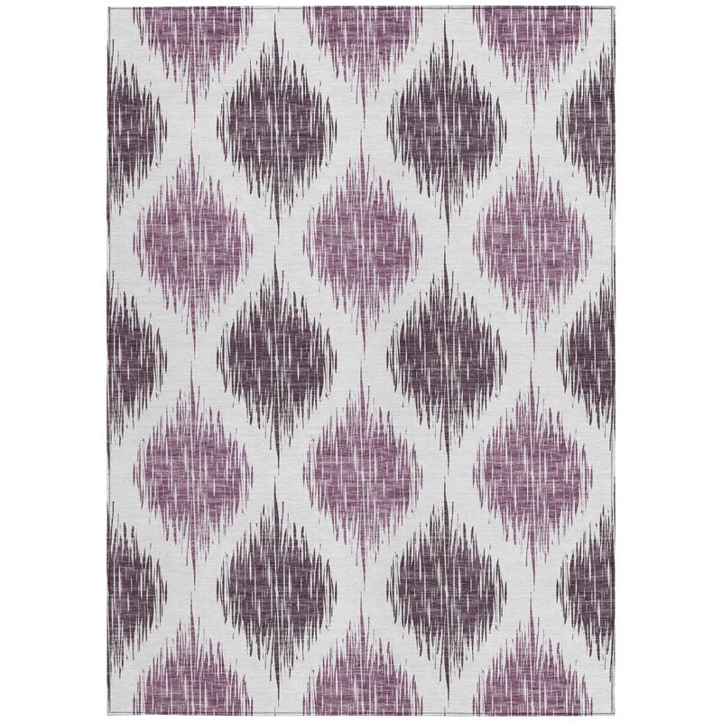HomeRoots Ikat Transitional Rectangle Outdoor Rug